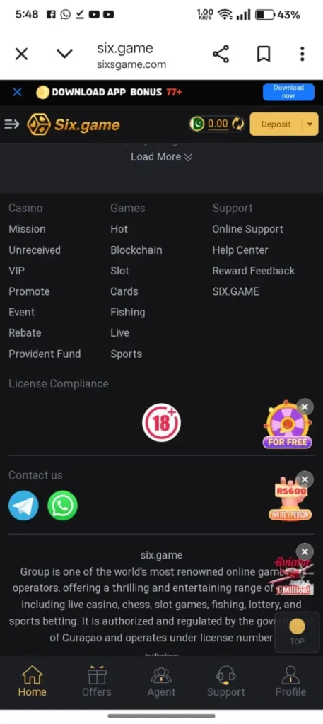 Six Game Download APK